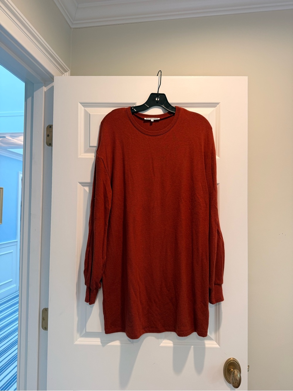 Reformation Brick Red Radlee Knit Sweater Dress